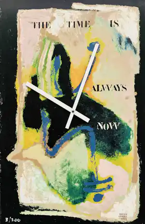 Jeroen Krabbé - The Time is always now ( zeefdruk met werkende klok) vendu pour 195€ !