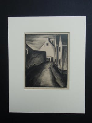 Aart van Dobbenburgh - STRAATJE /// LITHO VAN AART VAN DOBBENBURGH kopen? Bied vanaf 70!