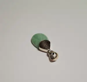 Zilveren Hanger met cabouchon geslepen druppelvormige Aventurijn edelsteen kopen? Bied vanaf 45!