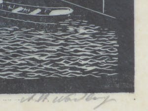 Antonius Hubertus Nordberg - Graanelevator in de haven - Houtsnede kopen? Bied vanaf 35!