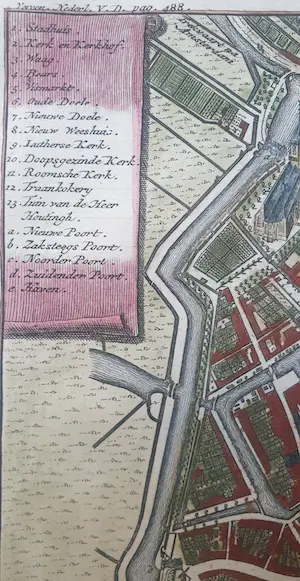 Isaac Tirion - Grondtekening der Stad Monnikendam Oude Gravure Tirion 1743 kopen? Bied vanaf 45!