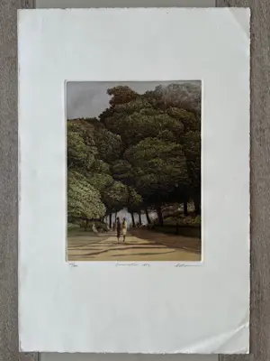 Harold Altman - Lithographie "Conversation" kopen? Bied vanaf 75!