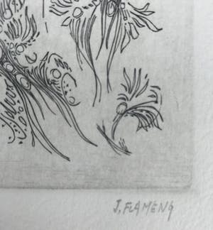 Jan Flameng - 4 prachtige gesigneerde en genummerde etsen - oplage 30 kopen? Bied vanaf 65!