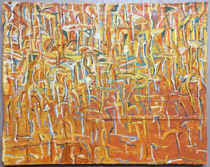 Theo Kuijpers - Australia, olieverf en collage op doek kopen? Bied vanaf 1000!