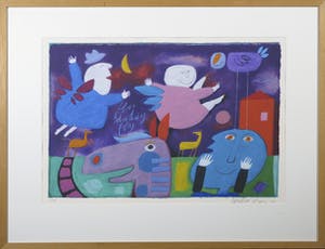 Wouter Stips - Zeefdruk, Fly daddy fly - Ingelijst kopen? Bied vanaf 50!