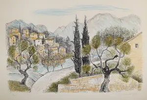 Chris de Moor - e.a: drie handgesigneerde lithografieën: Landschappen kopen? Bied vanaf 18!