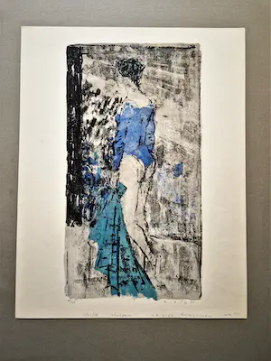 Hermann Sigg - Fraaie en grote -1965- Lithografie "taenzerin" potloodgesigneerd kopen? Bied vanaf 1!