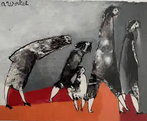 Ans Wortel - Als wandelaars die op weg zijn naar donker. kopen? Bied vanaf 250!