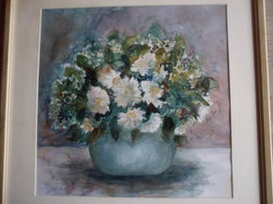 Marion Baars - Aquarel, Boeket bloemen in een pot. kopen? Bied vanaf 35!