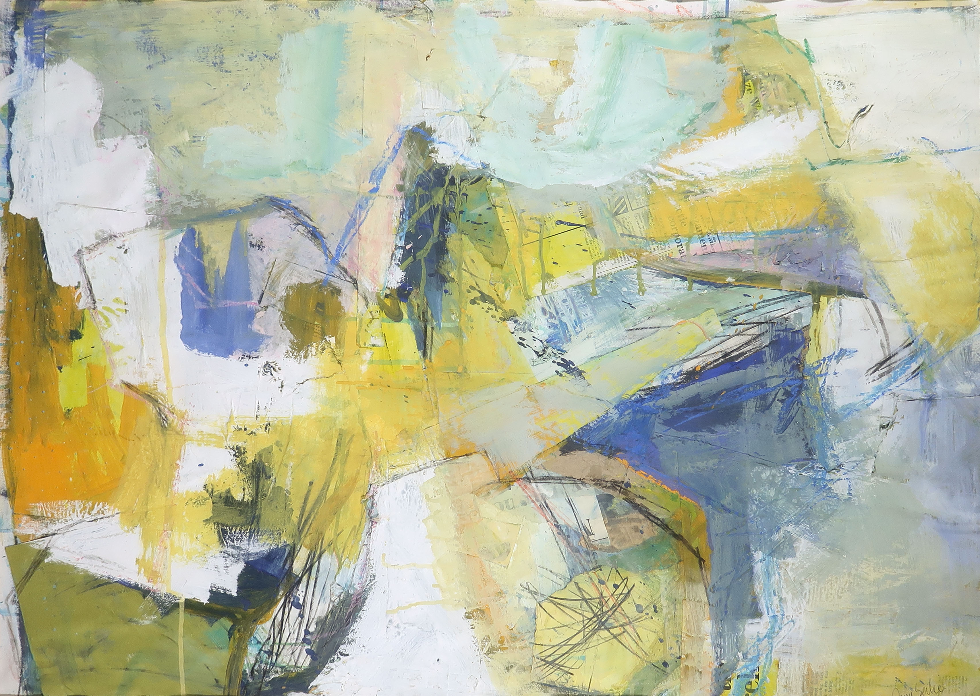 Anja Serlie - Acryl op papier, Zonder titel - Ingelijst kopen? Bied vanaf 50!