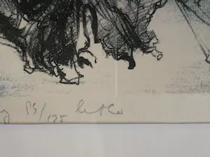 Dirkje Kuik - Ingelijste litho "studie voor een wilg" kopen? Bied vanaf 1!