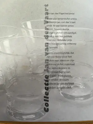 Jan van der Vaart - 4 heldere drinkglazen in originele verpakking kopen? Bied vanaf 50!