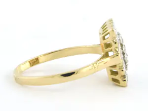 18k bicolour gouden ring bezet met single cut geslepen diamant tot. 0.30ct kopen? Bied vanaf 360!