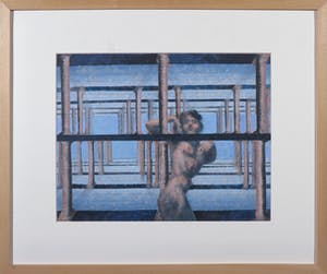 Piet van Mook - Gemengde techniek op papier, Naakt figuur - Ingelijst kopen? Bied vanaf 1!