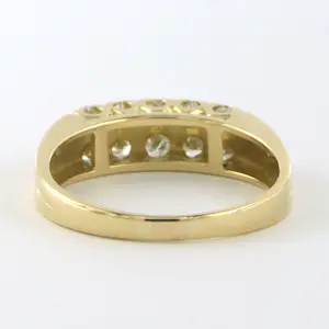 18k geel gouden ring bezet met briljant geslepen diamanten tot. 0,25ct - rm 17,5 kopen? Bied vanaf 300!
