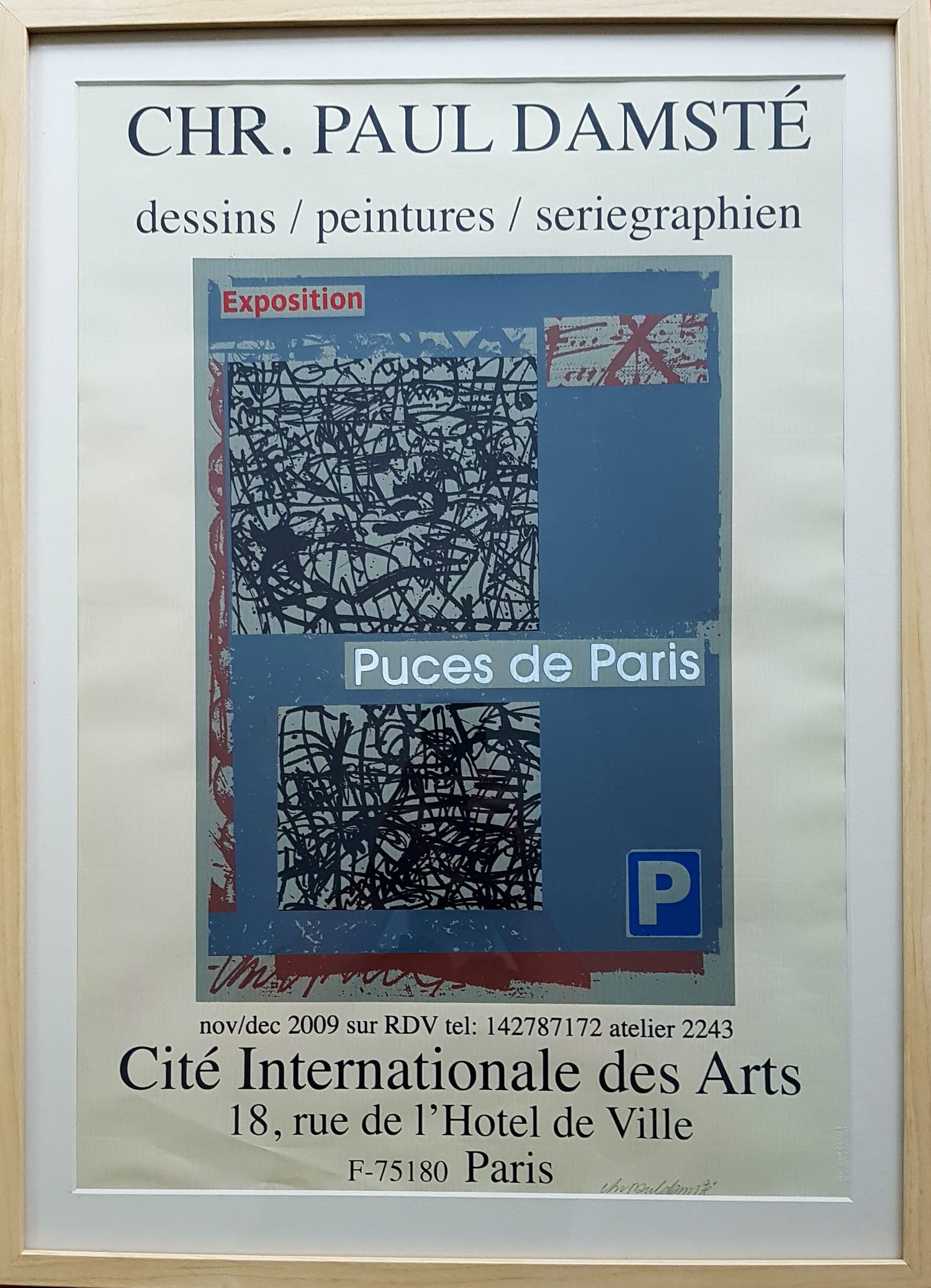 Christiaan Paul Damste - "Handgesigneerde affiche Parijs, 2009" Wordt u nu ATP aangeboden. kopen? Bied vanaf 1!