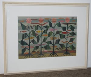 Geni Peter - vissen en bloeiende planten - abstracte gouache uit 1947(!) kopen? Bied vanaf 180!