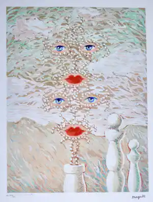 Rene Magritte - (naar) ‘Scheherazade', Lithografie verkocht voor € 390!