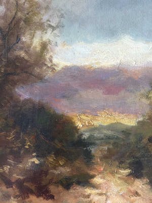 Simon Duiker - olieverf op doek - berkenboom op de heide kopen? Bied vanaf 135!