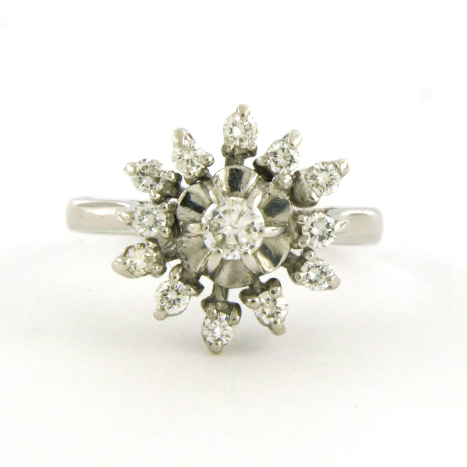 18k witgouden ring met briljant geslepen diamant tot. 0,50ct kopen? Bied vanaf 660!