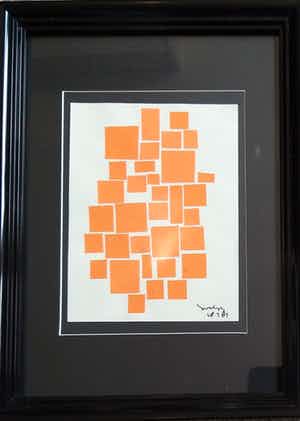 Siep van den Berg - Collage met oranje verkocht voor € 125!