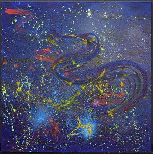 Niet of onleesbaar gesigneerd - Abstracte Paarse Vogel kopen? Bied vanaf 1!