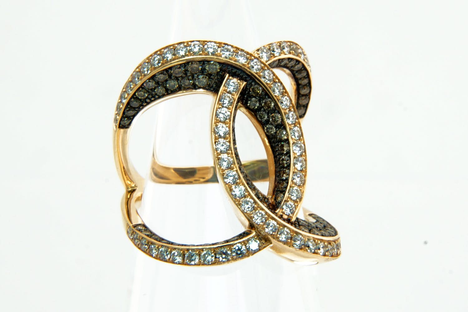 31- Exclusieve AL-CORO 18krt rosé goud & diamanten (1.20ct)  design ring kopen? Bied vanaf 1180!