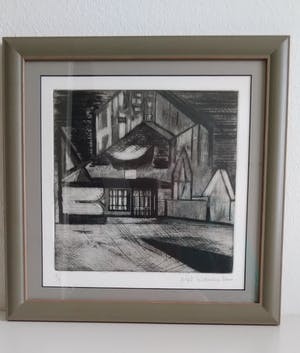 Piet Koenen - geometrisch werk in zeer lage oplagen, twee stuks, fraai ingelijst kopen? Bied vanaf 45!