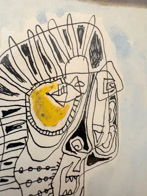 Lucebert - Portrait. Rare early original COBRA work, 1948 kopen? Bied vanaf 1250!