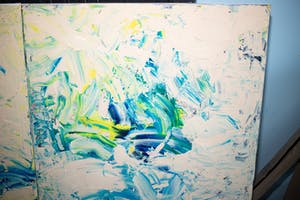 Dominik Smolik - Diptych Naples Yellow Red Light Impasto kopen? Bied vanaf 1!