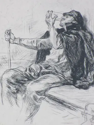 AcheterPieter de Josselin de Jong - De Drinker - Ets? Enchérissez de 38!