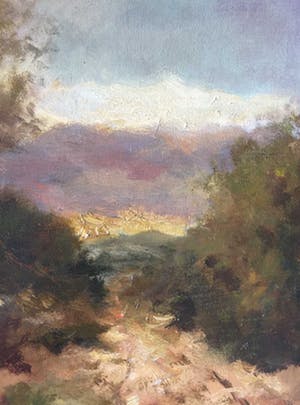 Simon Duiker - olieverf op doek - berkenboom op de heide kopen? Bied vanaf 135!