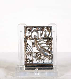 Jeroen Krabbé - Zilveren broche/hanger verkocht voor € 45!