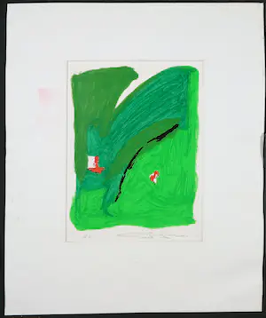 Gerard Bijnens - Zeefdruk, Abstracte compositie kopen? Bied vanaf 1!