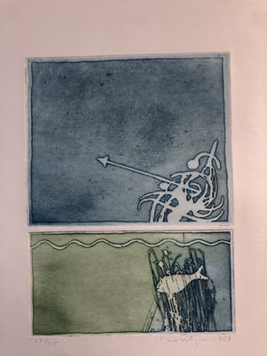 Jan Montyn - blauwe meer kopen? Bied vanaf 130!