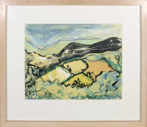 AcheterLiz Strick - Monoprint, Wales II - Ingelijst? Enchérissez de 1!