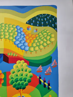 Louis Gans - Fantasielandschap kopen? Bied vanaf 75!