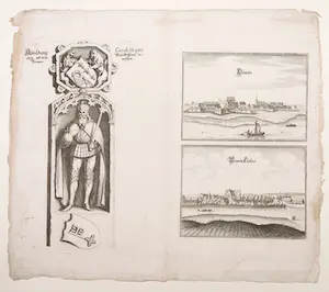 Matthäus Merian - Gravure, Karel de Grote, Dömitz en LewenSlofter kopen? Bied vanaf 1!