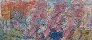 Pieter Haan - Zonder titel, Acryl op paneel kopen? Bied vanaf 50!