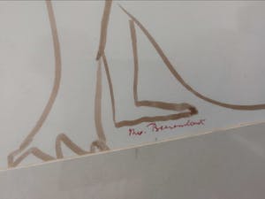 Theo Beerendonk - Naakt. Liggende vrouw. Viltstift. kopen? Bied vanaf 59!