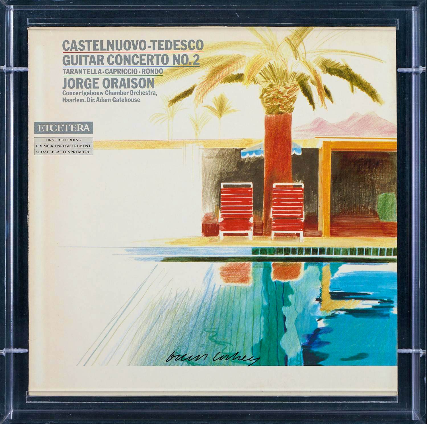 AcheterDavid Hockney - Gesigneerd : Record “Castelnuovo-Tedesco - Guitar Concerto No. 2” in plexi case? Enchérissez de 1190!