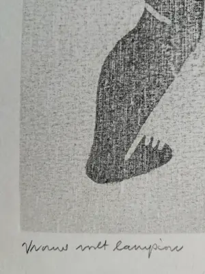 Heinz Falke - Houtsnede "Vrouw met Lampion" kopen? Bied vanaf 10!