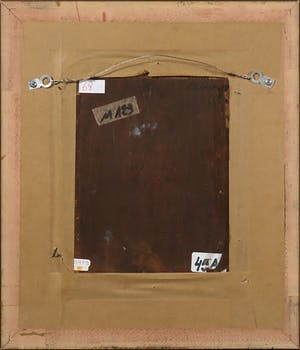 Carl Rudolf S. Huber - (toegeschreven aan) - Olieverf op paneel, Dame met draailier kopen? Bied vanaf 1!