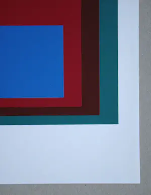Josef Albers - Homage to the Square - Protected Blue - Zeefdruk in 4 kleuren - 1971 kopen? Bied vanaf 120!