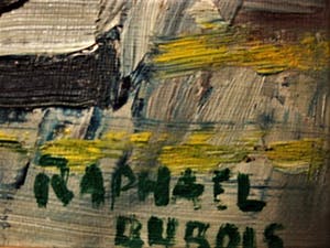 Raphael Dubois - Belgisch Post-Impressionist - olieverf ca. 1930 - "Parijs verliefd stel op brug" kopen? Bied vanaf 10!