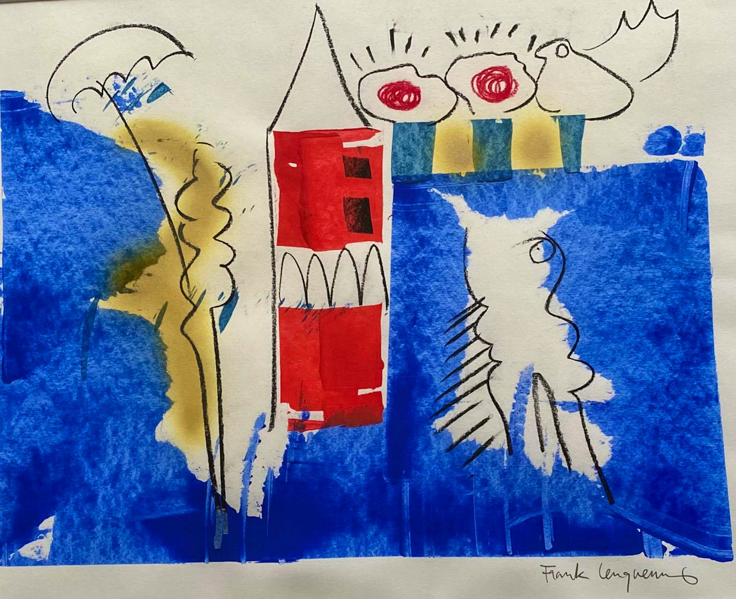 Frank Lengvenius - Origineel werk, gemengde techniek - ingelijst kopen? Bied vanaf 100!