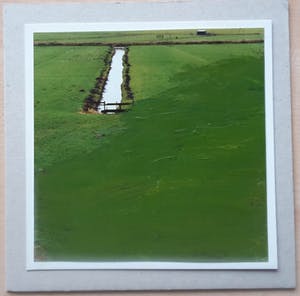 Dick van Arkel - beschilderde landschapsfoto + 3 werkplaats/project foto's kopen? Bied vanaf 30!