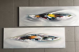 Gena Genadyj - Abstract Twee Luik kopen? Bied vanaf 200!