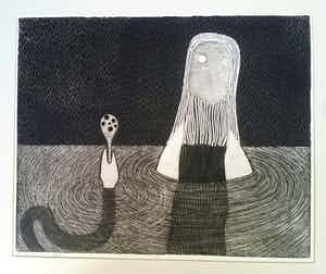 Harry van Kruiningen - Twee figuren. Vrouw. verkocht voor € 65!