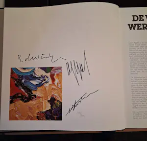 AcheterKarel Appel - Schilderskist Karel Appel met gesigneerd boek? Enchérissez de 895!